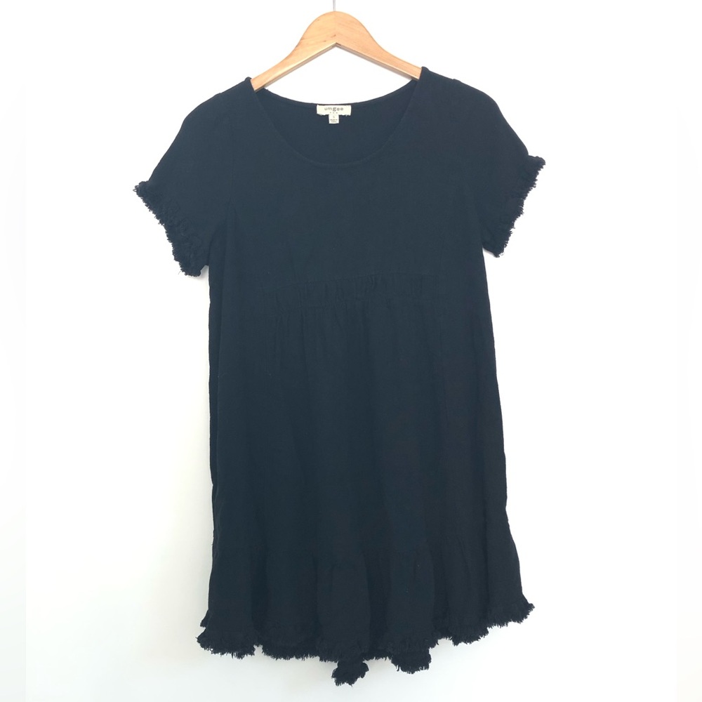 Umgee black fringe dress